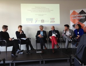 Discussiepanel tijdens de conferentie. Afb.: Duitsland Instituut Amsterdam